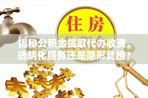 精准揭秘公积金提取代办收费，透明化服务还是隐形负担？