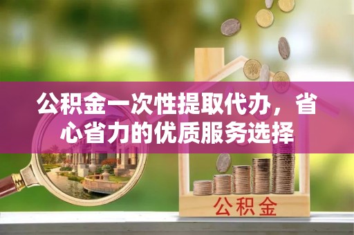精准公积金一次性提取代办，省心省力的优质服务选择