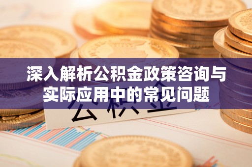 精准深入解析公积金政策咨询与实际应用中的常见问题