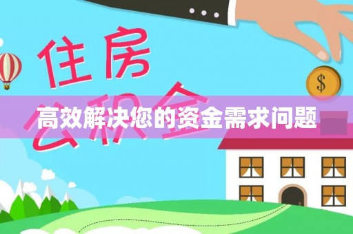 精准高效解决您的资金需求问题