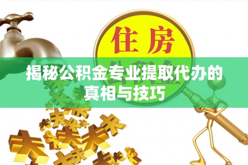 精准揭秘公积金专业提取代办的真相与技巧