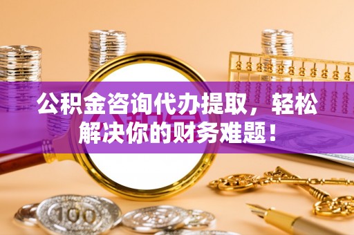 精准公积金咨询代办提取，轻松解决你的财务难题！