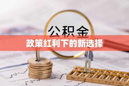 精准政策红利下的新选择