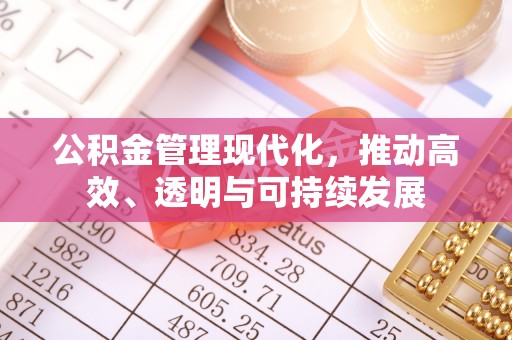 精准公积金管理现代化，推动高效、透明与可持续发展