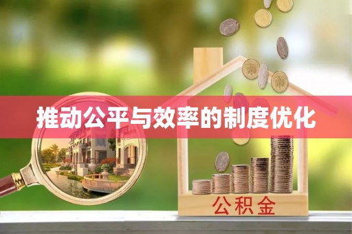 精准推动公平与效率的制度优化