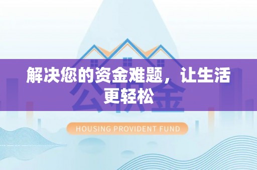 精准解决您的资金难题，让生活更轻松