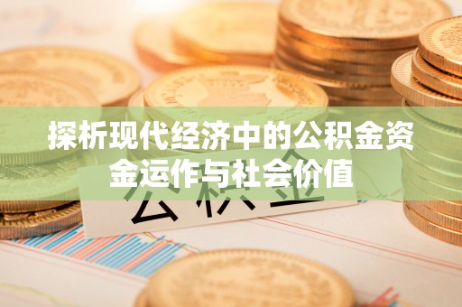 精准探析现代经济中的公积金资金运作与社会价值
