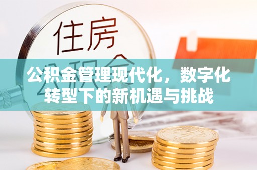 精准公积金管理现代化，数字化转型下的新机遇与挑战