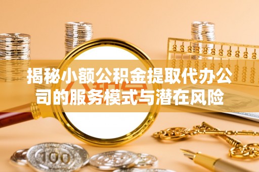 精准揭秘小额公积金提取代办公司的服务模式与潜在风险